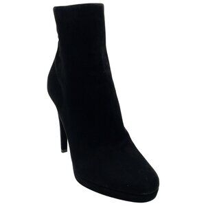 Prada Black Suede Platform Ankle Booties